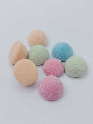 Goma de color pastel, masticable y suave, con sabor a frutas, con sabor a goma de soja, bocadillos