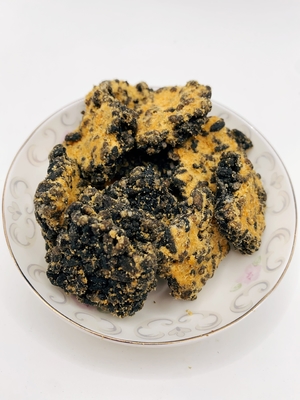 Guoba de oro negro yema de huevo salada y hilo de cerdo sabor a galletas de arroz mezcla de arroz crujiente corteza de arroz frito
