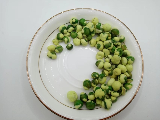 Guisantes verdes asados ​​con wasabi