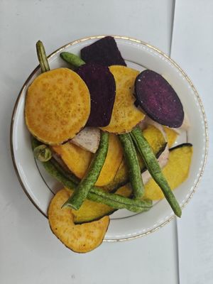 Chips de frutas y verduras con Chips de frutas y verduras