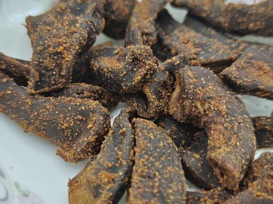 Carne seca de champiñones picantes, el mejor snack B2B, ingredientes naturales y sabrosos
