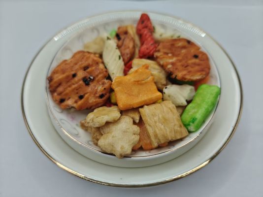 Aromas originales personalizados Arroz mezclado galletas Variedad de paquete en masa Embalaje con ingredientes de aceite