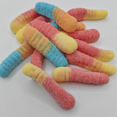 Caramelos blandos personalizados Caterpillar 20g*20 piezas Tamaño del paquete Snacks de frutas de gomitas saludables para niños