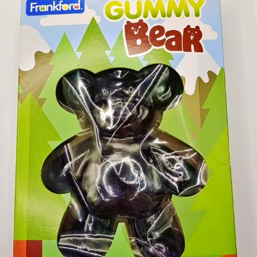 Golosinas de goma con sabor a fruta envueltas individualmente con formas gigantes y novedosas