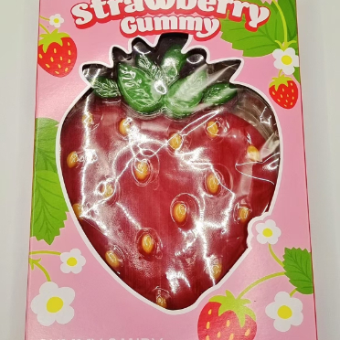 Golosinas de goma con sabor a fruta envueltas individualmente con formas gigantes y novedosas