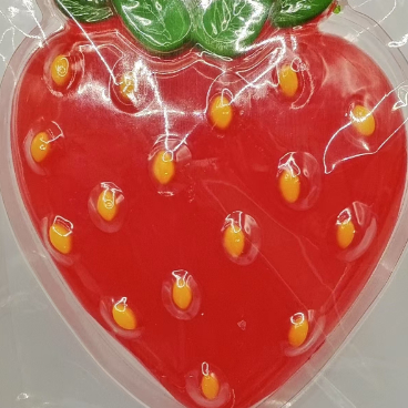 Golosinas de goma con sabor a fruta envueltas individualmente con formas gigantes y novedosas