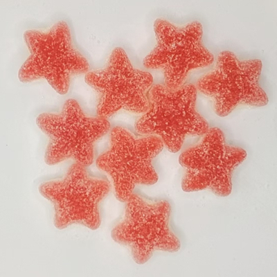 Caramelos de goma de colores con sabor a fruta