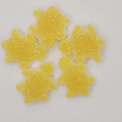 Caramelos de goma de colores con sabor a fruta