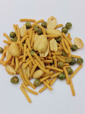 Triple textura de frijoles crujientes mezclados con palos - sabor salados perfectos Snacks de soja listos para comer