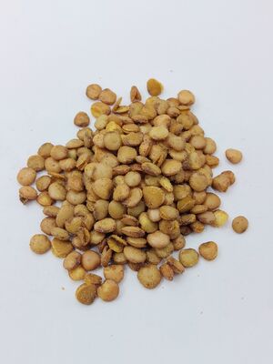 Bocadillos de edamame recubiertos de búfalo con intenso sabor a búfalo, edamame sin cáscara crujiente y alto contenido de proteína vegetal