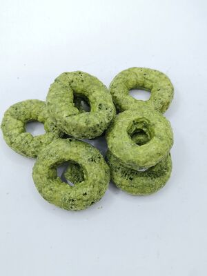 Matcha Crispy Rings - Refrescante Fusión de Matcha y Grano, Bocadillo en forma de anillo ligero y crujiente, versátil sin culpa para todas las ocasiones