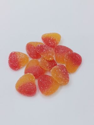 Goma de frutas en forma de corazón - dulce y agria, suave y masticable, bocadillos de soja para fiestas y regalos