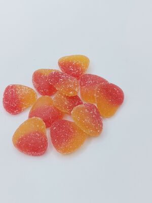 Goma de frutas en forma de corazón - dulce y agria, suave y masticable, bocadillos de soja para fiestas y regalos