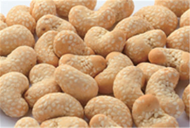 Los bocados cubiertos sésamo del anacardo, las vitaminas llenas asaron los anacardos sin sal