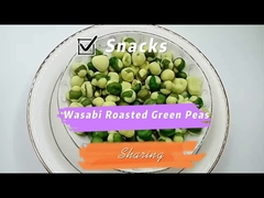 Wasabi sabor harina recubierta guisantes verdes asados nutrición completa alimentos saludables crujientes